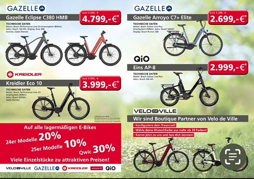 Angebote, Aktionstage e-Bike